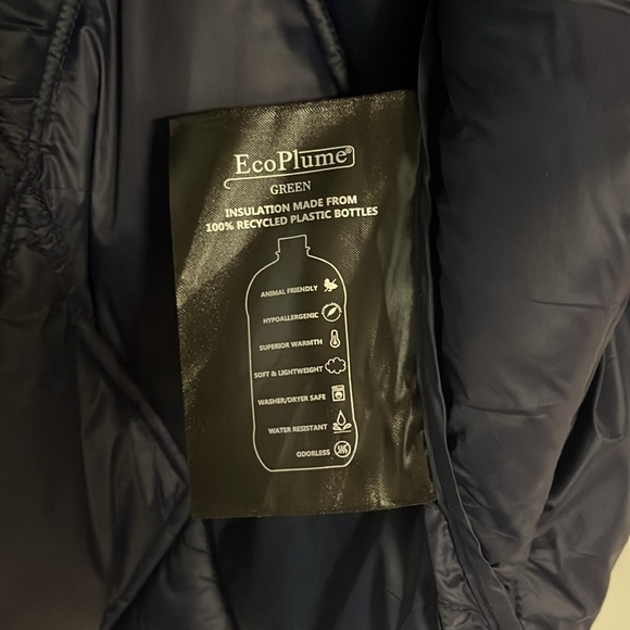 Bernardo puffer 3/4 length jacket w/sweater knit sleeves - Picture 6 of 6